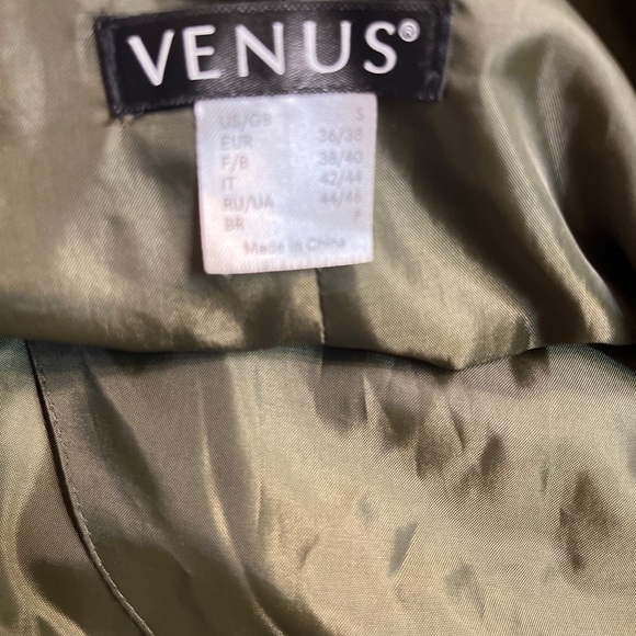 Venus woman’s olive green sleeveless jumpsuit w embellishment Small - Picture 8 of 8